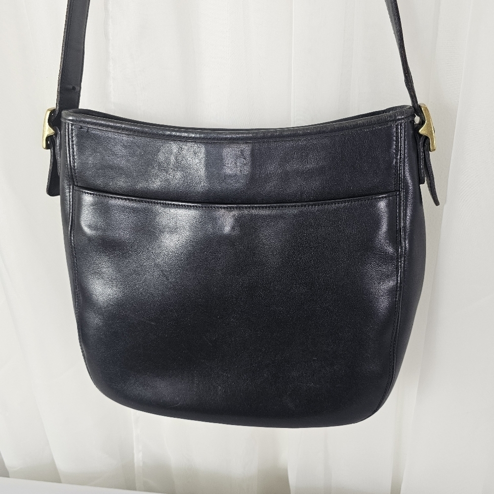 Vintage Coach Black Leather Chelsea Hobo Bag Style 6003 - Picture 2 of 9